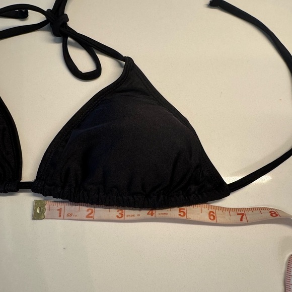 Black triangle bikini top padded adjustable size small NWT New - Picture 7 of 8